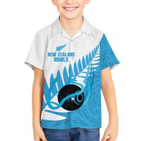 New Zealand Lawn Bowls Prostate Cancer Custom Hawaiian Shirt Aotearoa Maori Silver Fern Blue Ribbon LT14 - Polynesian Pride