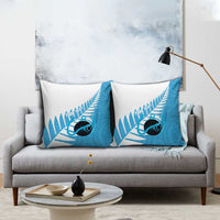 New Zealand Lawn Bowls Prostate Cancer Custom Pillow Cover Aotearoa Maori Silver Fern Blue Ribbon LT14 - Polynesian Pride