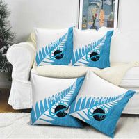 New Zealand Lawn Bowls Prostate Cancer Custom Pillow Cover Aotearoa Maori Silver Fern Blue Ribbon LT14 - Polynesian Pride