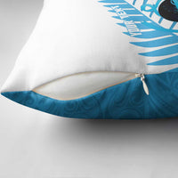 New Zealand Lawn Bowls Prostate Cancer Custom Pillow Cover Aotearoa Maori Silver Fern Blue Ribbon LT14 - Polynesian Pride