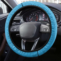 New Zealand Lawn Bowls Prostate Cancer Steering Wheel Cover Aotearoa Maori Silver Fern Blue Ribbon LT14 - Polynesian Pride