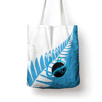 New Zealand Lawn Bowls Prostate Cancer Custom Tote Bag Aotearoa Maori Silver Fern Blue Ribbon LT14 - Polynesian Pride