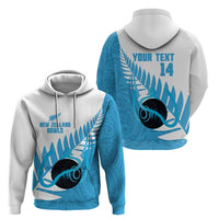 New Zealand Lawn Bowls Prostate Cancer Custom Zip Hoodie Aotearoa Maori Silver Fern Blue Ribbon LT14 - Polynesian Pride