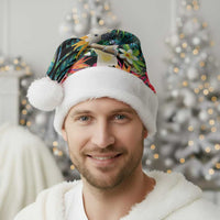 Sulphur-crested Cockatoo New Zealand Christmas Santa Hat Paua Shell Aotearoa Maori Tropical Flowers LT14 - Polynesian Pride