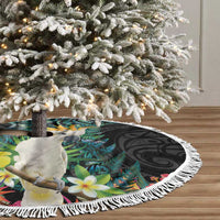 Sulphur-crested Cockatoo New Zealand Tree Skirt Paua Shell Aotearoa Maori Tropical Flowers LT14 - Polynesian Pride
