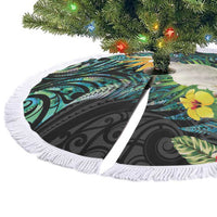Sulphur-crested Cockatoo New Zealand Tree Skirt Paua Shell Aotearoa Maori Tropical Flowers LT14 - Polynesian Pride