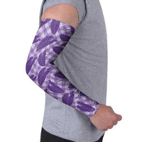 Purple Hawaii Kalo Palaka Motifs Arm Sleeves Hawaiian Taro Leaves Elegant Vibes LT14 - Polynesian Pride