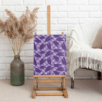 Purple Hawaii Kalo Palaka Motifs Canvas Wall Art Hawaiian Taro Leaves Elegant Vibes LT14 - Polynesian Pride