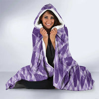 Purple Hawaii Kalo Palaka Motifs Hooded Blanket Hawaiian Taro Leaves Elegant Vibes LT14 - Polynesian Pride