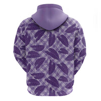 Purple Hawaii Kalo Palaka Motifs Hoodie Hawaiian Taro Leaves Elegant Vibes LT14 - Polynesian Pride