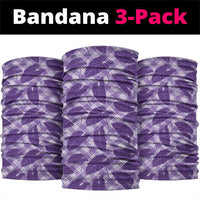 Purple Hawaii Kalo Palaka Motifs Neck Gaiter Hawaiian Taro Leaves Elegant Vibes LT14 package One Size: 25*50cm Purple - Polynesian Pride