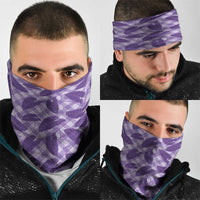 Purple Hawaii Kalo Palaka Motifs Neck Gaiter Hawaiian Taro Leaves Elegant Vibes LT14 - Polynesian Pride