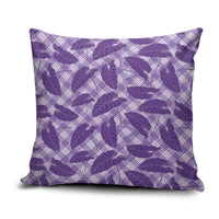 Purple Hawaii Kalo Palaka Motifs Pillow Cover Hawaiian Taro Leaves Elegant Vibes LT14 Purple - Polynesian Pride