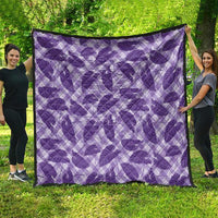 Purple Hawaii Kalo Palaka Motifs Quilt Hawaiian Taro Leaves Elegant Vibes LT14 - Polynesian Pride