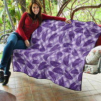 Purple Hawaii Kalo Palaka Motifs Quilt Hawaiian Taro Leaves Elegant Vibes LT14 - Polynesian Pride