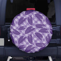 Purple Hawaii Kalo Palaka Motifs Spare Tire Cover Hawaiian Taro Leaves Elegant Vibes LT14 No hole Purple - Polynesian Pride