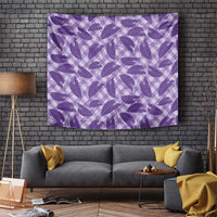 Purple Hawaii Kalo Palaka Motifs Tapestry Hawaiian Taro Leaves Elegant Vibes LT14 Purple - Polynesian Pride