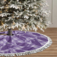 Purple Hawaii Kalo Palaka Motifs Tree Skirt Hawaiian Taro Leaves Elegant Vibes LT14 - Polynesian Pride