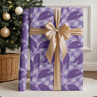 Purple Hawaii Kalo Palaka Motifs Wrapping Paper Hawaiian Taro Leaves Elegant Vibes LT14 - Polynesian Pride