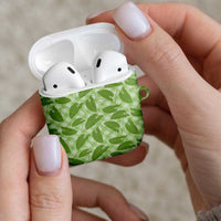 Green Hawaii Kalo Palaka Motifs AirPods Case Hawaiian Taro Leaves Elegant Vibes LT14 - Polynesian Pride