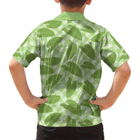 Green Hawaii Kalo Palaka Motifs Family Matching Off Shoulder Short Dress and Hawaiian Shirt Hawaiian Taro Leaves Elegant Vibes LT14 - Polynesian Pride