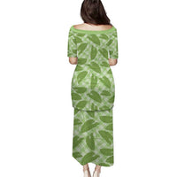 Green Hawaii Kalo Palaka Motifs Puletasi Hawaiian Taro Leaves Elegant Vibes LT14 - Polynesian Pride