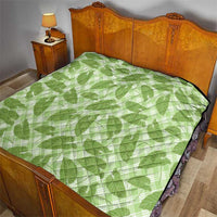 Green Hawaii Kalo Palaka Motifs Quilt Hawaiian Taro Leaves Elegant Vibes LT14 - Polynesian Pride