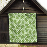 Green Hawaii Kalo Palaka Motifs Quilt Hawaiian Taro Leaves Elegant Vibes LT14 - Polynesian Pride