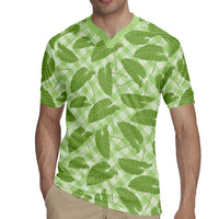 Green Hawaii Kalo Palaka Motifs Rugby Jersey Hawaiian Taro Leaves Elegant Vibes LT14 - Polynesian Pride