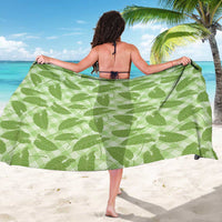 Green Hawaii Kalo Palaka Motifs Sarong Hawaiian Taro Leaves Elegant Vibes LT14 - Polynesian Pride