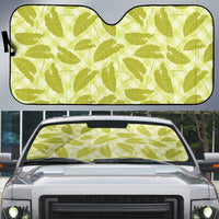 Lime Green Hawaii Kalo Palaka Motifs Auto Sun Shade Hawaiian Taro Leaves Elegant Vibes LT14 Lime Green - Polynesian Pride