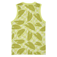 Lime Green Hawaii Kalo Palaka Motifs Basketball Jersey Hawaiian Taro Leaves Elegant Vibes LT14 - Polynesian Pride