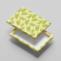 Lime Green Hawaii Kalo Palaka Motifs Canvas Wall Art Hawaiian Taro Leaves Elegant Vibes LT14 - Polynesian Pride