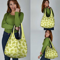 Lime Green Hawaii Kalo Palaka Motifs Grocery Bag Hawaiian Taro Leaves Elegant Vibes LT14 - Polynesian Pride