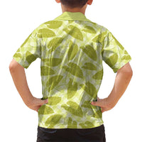Lime Green Hawaii Kalo Palaka Motifs Kid Hawaiian Shirt Hawaiian Taro Leaves Elegant Vibes LT14 - Polynesian Pride