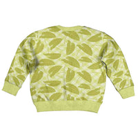 Lime Green Hawaii Kalo Palaka Motifs Kid Ugly Christmas Sweater Hawaiian Taro Leaves Elegant Vibes LT14 - Polynesian Pride
