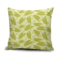 Lime Green Hawaii Kalo Palaka Motifs Pillow Cover Hawaiian Taro Leaves Elegant Vibes LT14 Lime Green - Polynesian Pride