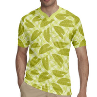 Lime Green Hawaii Kalo Palaka Motifs Rugby Jersey Hawaiian Taro Leaves Elegant Vibes LT14 - Polynesian Pride