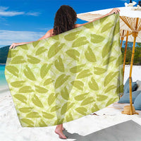 Lime Green Hawaii Kalo Palaka Motifs Sarong Hawaiian Taro Leaves Elegant Vibes LT14 One Size 44 x 66 inches Lime Green - Polynesian Pride