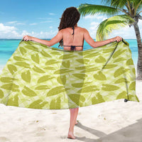 Lime Green Hawaii Kalo Palaka Motifs Sarong Hawaiian Taro Leaves Elegant Vibes LT14 - Polynesian Pride