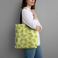 Lime Green Hawaii Kalo Palaka Motifs Tote Bag Hawaiian Taro Leaves Elegant Vibes LT14 - Polynesian Pride