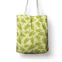 Lime Green Hawaii Kalo Palaka Motifs Tote Bag Hawaiian Taro Leaves Elegant Vibes LT14 - Polynesian Pride