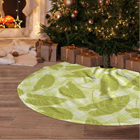 Lime Green Hawaii Kalo Palaka Motifs Tree Skirt Hawaiian Taro Leaves Elegant Vibes LT14 - Polynesian Pride