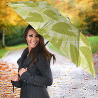 Lime Green Hawaii Kalo Palaka Motifs Umbrella Hawaiian Taro Leaves Elegant Vibes LT14 - Polynesian Pride