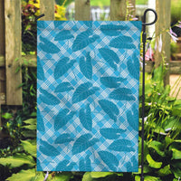 Blue Hawaii Kalo Palaka Motifs Garden Flag Hawaiian Taro Leaves Elegant Vibes LT14 Garden Flag Blue - Polynesian Pride