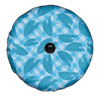 Blue Hawaii Kalo Palaka Motifs Spare Tire Cover Hawaiian Taro Leaves Elegant Vibes LT14 - Polynesian Pride