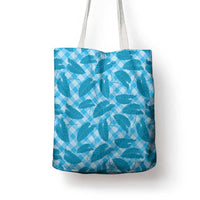 Blue Hawaii Kalo Palaka Motifs Tote Bag Hawaiian Taro Leaves Elegant Vibes LT14 - Polynesian Pride