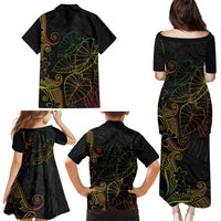 Aloha Hawaii Kalo Family Matching Puletasi and Hawaiian Shirt Reggae Taro Polynesian Pattern LT14 - Polynesian Pride