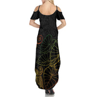 Aloha Hawaii Kalo Family Matching Summer Maxi Dress and Hawaiian Shirt Reggae Taro Polynesian Pattern LT14 - Polynesian Pride