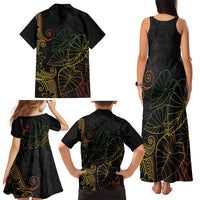 Aloha Hawaii Kalo Family Matching Tank Maxi Dress and Hawaiian Shirt Reggae Taro Polynesian Pattern LT14 - Polynesian Pride